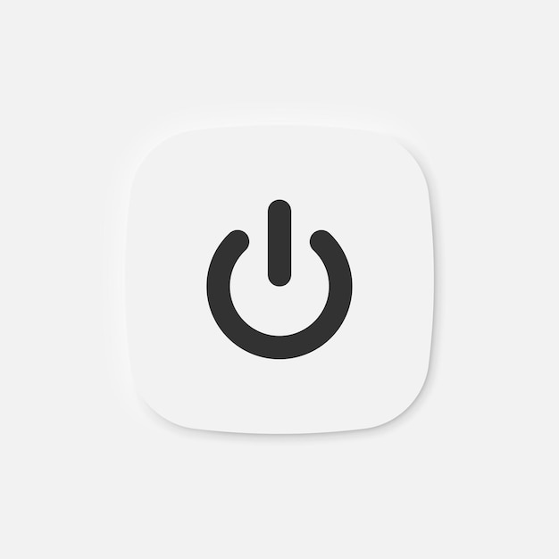 Power-icoon Knop start- en uittekeningen Afsluiten van computer en tv-symbool Elektrische iconen Vector geïsoleerd teken