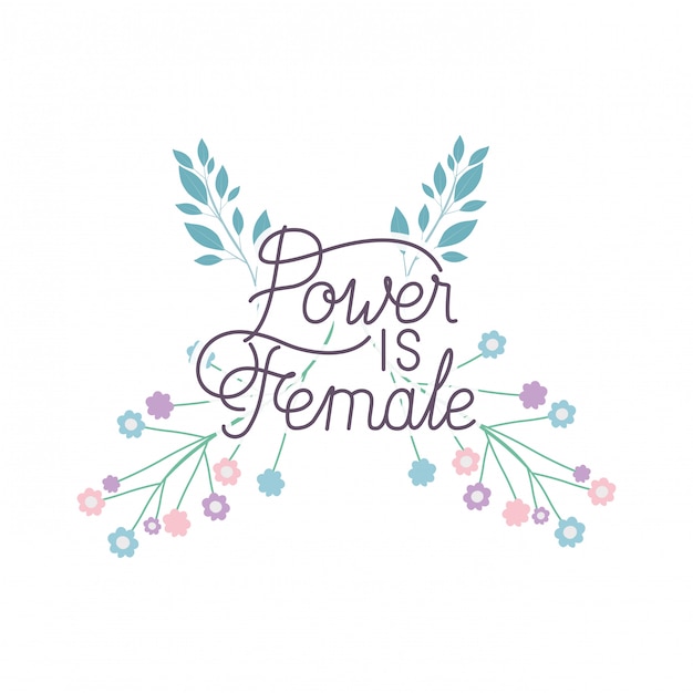 Premium Vector  Vector woman power symbol isolated on white