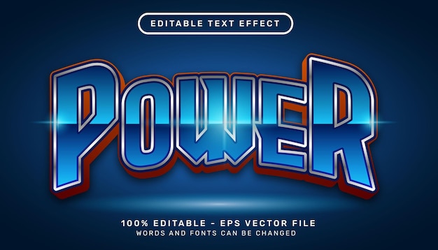 power light kleur 3D-teksteffect en bewerkbaar teksteffect