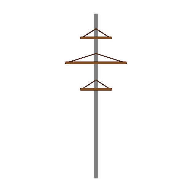 Power lijn symbool. Power line platte vector ontwerp illustratie geïsoleerd op een witte achtergrond