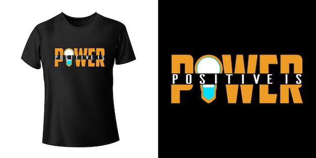 Vector power minimalist typography t-shirt design