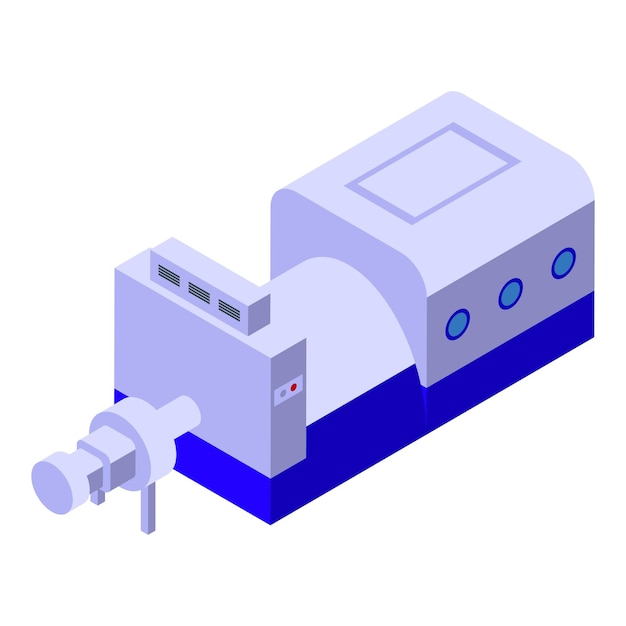 Vector power motor icon isometric vector nuclear power station generation wind