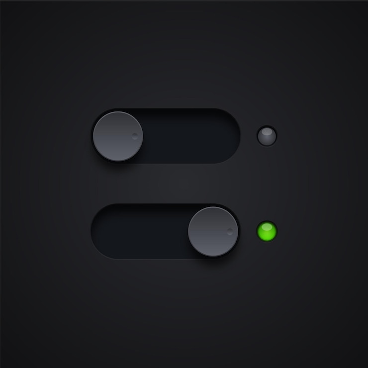 Vector power on and off buttons illustration