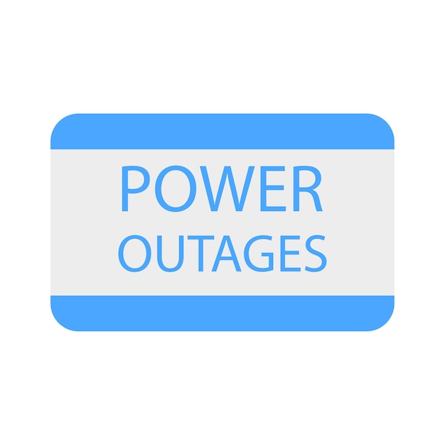 Power outages. Vector illustration.