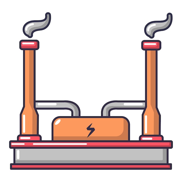 Vettore iconica della centrale elettrica illustrazione cartonificata dell'icona vettoriale della centrale energetica per il web