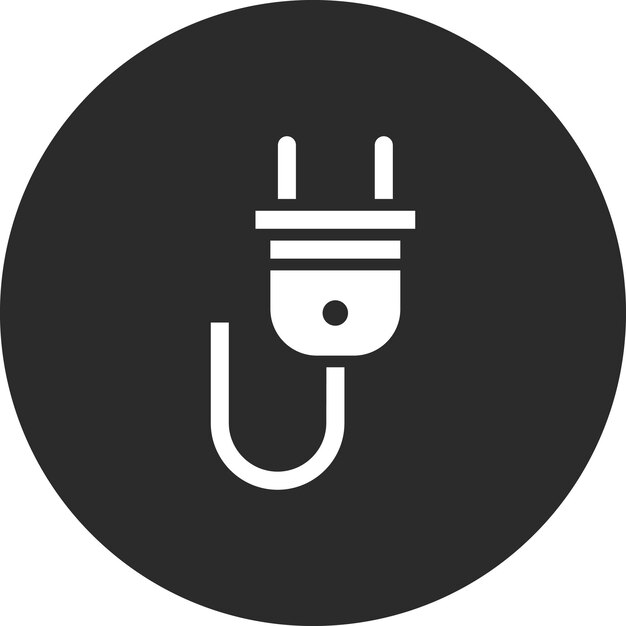 ベクトル power plug vector icon illustration of computer and hardware iconset