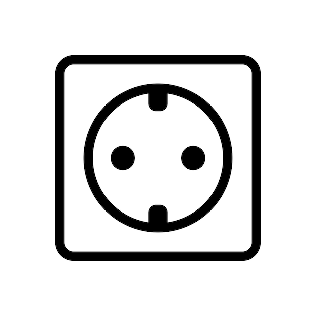 Power socket icon vector on trendy design