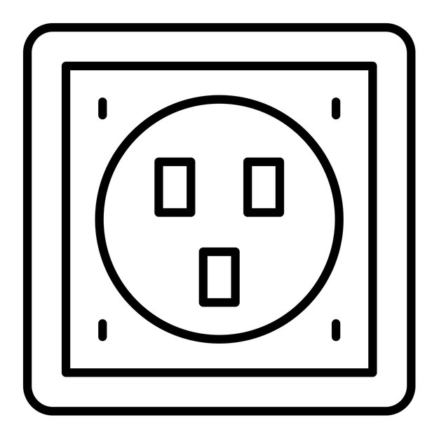 Vector power socket icon