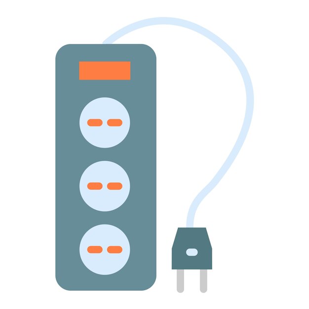 Vector power strip icon stijl