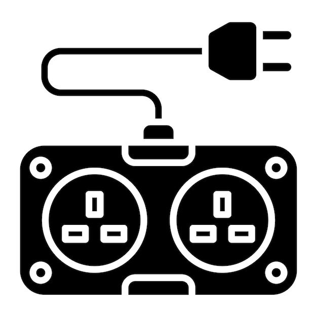 Power Strip Vector Illustratie Stijl