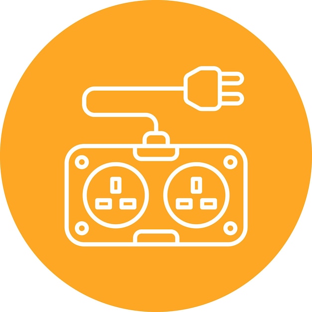 Power Strip Vector Illustration Style