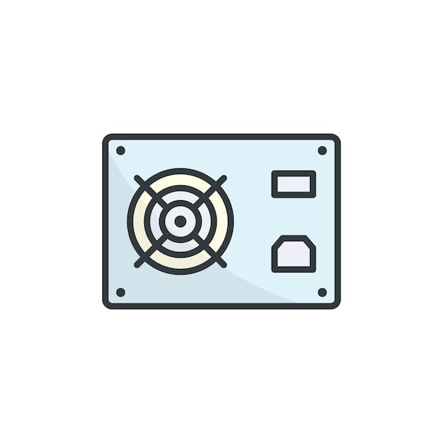 Power supply icon vector design templates simple and modern concept isolated on white background