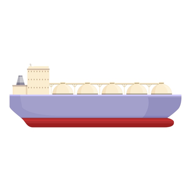 Vector power tech gas carrier icoon cartoon vector marine schip