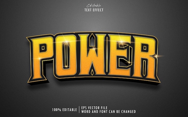 Power text effect premium