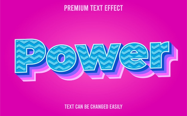 Vector power text effect