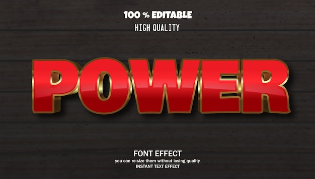 Vector power text effect