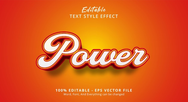 Power Text Style Effect Редактируемый текстовый эффект