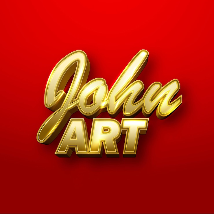 Vector power text style gold text effect