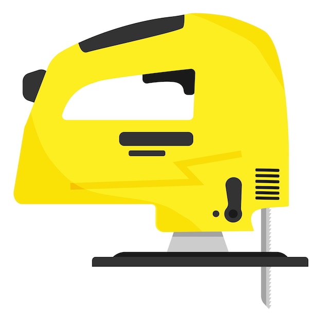 Power tools. Yellow electric industrial tools.