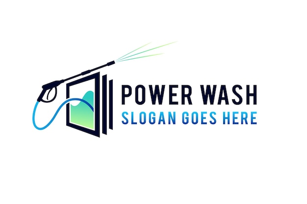 Вектор Логотип с надписью power wash логотип с надписью power wash