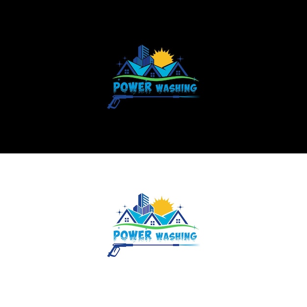 Vector power washing logo 1