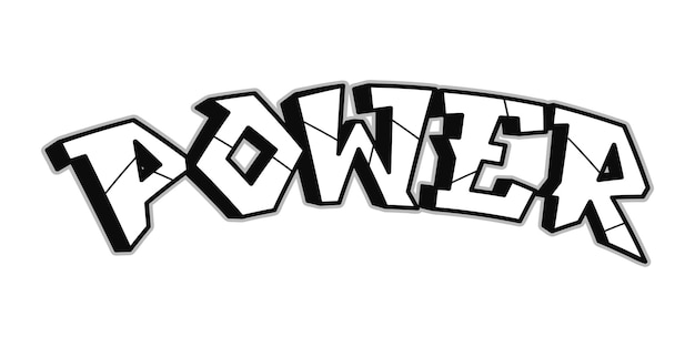 Power word graffiti style letters