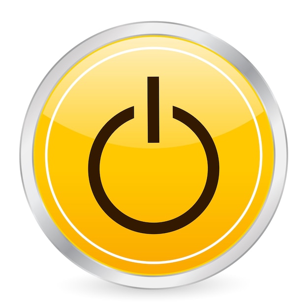 Vector power yellow circle icon