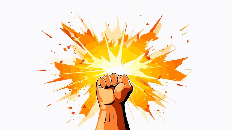 वेक्टर powerbang vector on white backdrop professional flat design for adobe stock photos