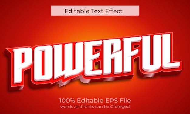 Мощный 3D редактируемый текстовый эффект Power Text Effect