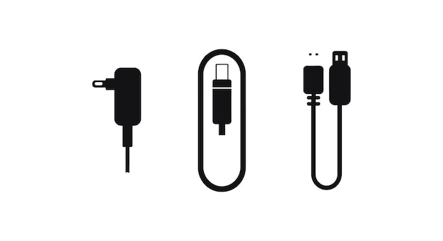 Vector powerful icons collection chargers