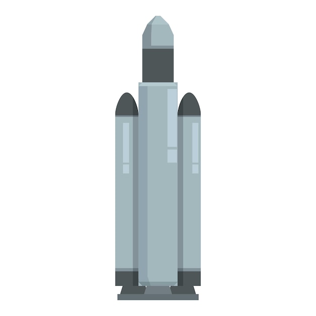 強力な現代の宇宙ロケットが打ち上げ用の打ち上げ場に立っています