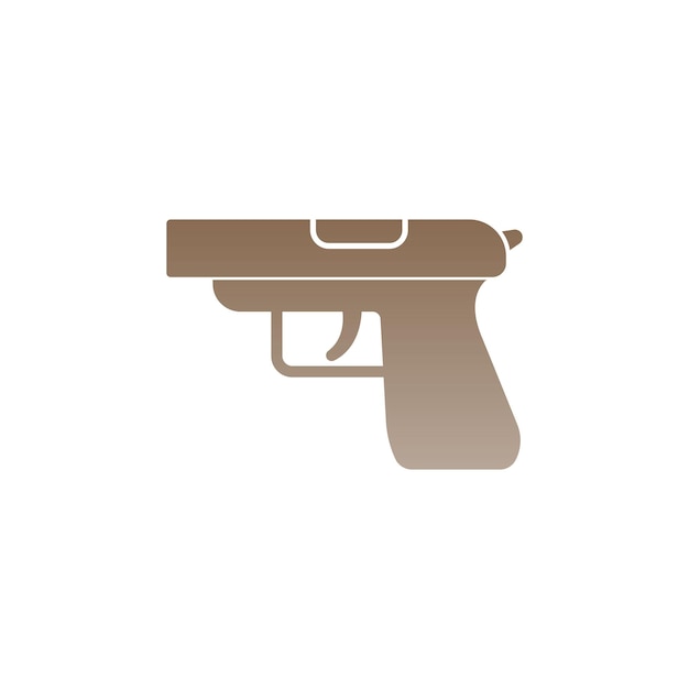 Vector powerful pistol gun handgun vector