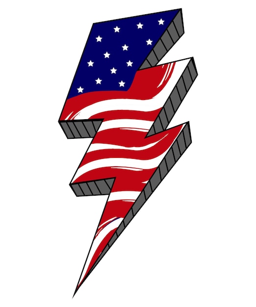 Vector powerful usa lighting symbol