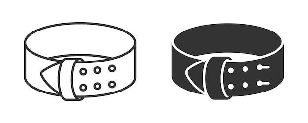 Powerlifting belt icon Vector illustration