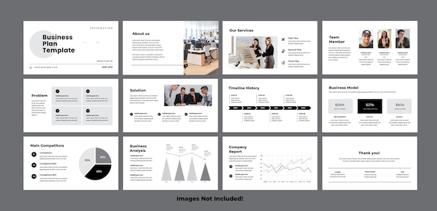 Vector powerpoint business plan presentation design