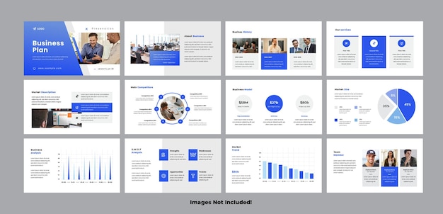 Vector powerpoint business plan presentation slide design