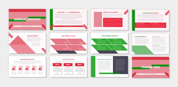 Modello di presentazione powerpoint con design di diapositive ppt