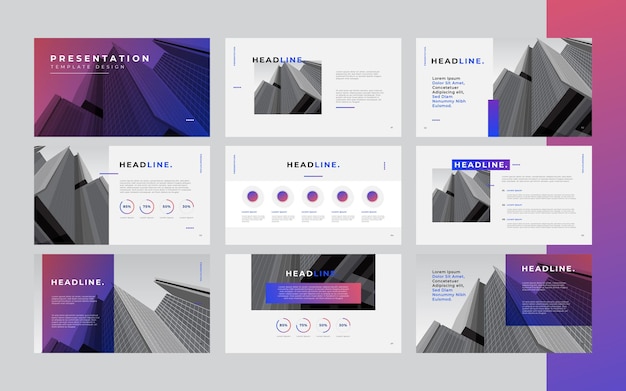 Powerpoint presentation templates for business and construction. use for keynote presentation background, brochure design, website slider, landing page, annual report. business presentation template.