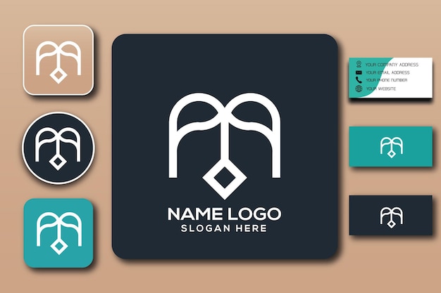 PP monogram logo template