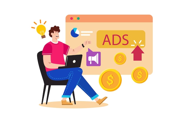 A PPC PayPerClick expert manages online advertising campaigns for a business