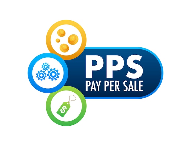 Pps pay per sale bedrijfsconcept vector stock illustratie