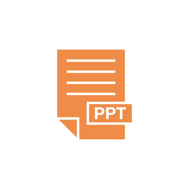 PPT Document Download Icon Vector Template