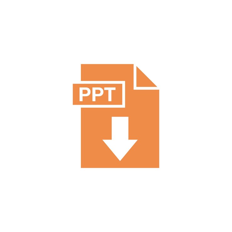 Vector ppt document download icon vector template