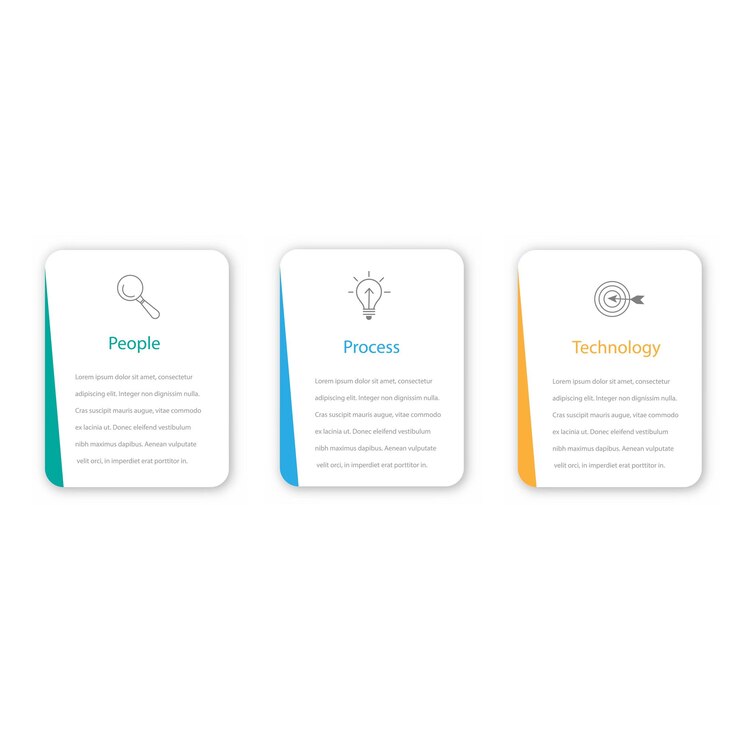 Vector ppt framework infographic concept voor diapresentatie met frame box tijdlijn met cirkel badges