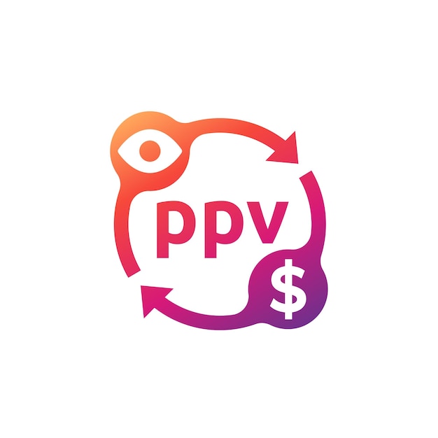 Vector ppv pay per view icon