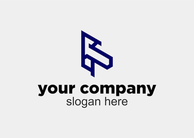 Vector pq letter company name logo