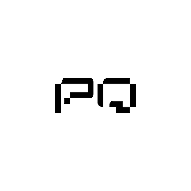 PQ monogram logo design letter text name symbol monochrome logotype alphabet character simple logo