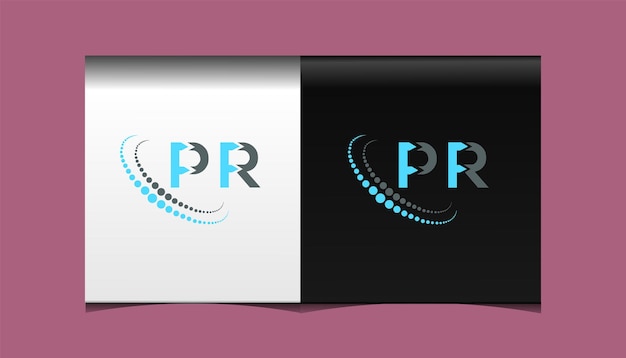 Vector pr initial modern logo design vector icon template