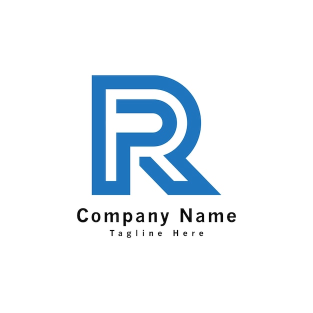 PR letter logo design