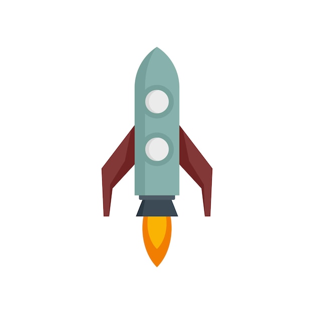 Pr specialist rocket icon flat illustration of pr specialist rocket vector icon isolated on white background